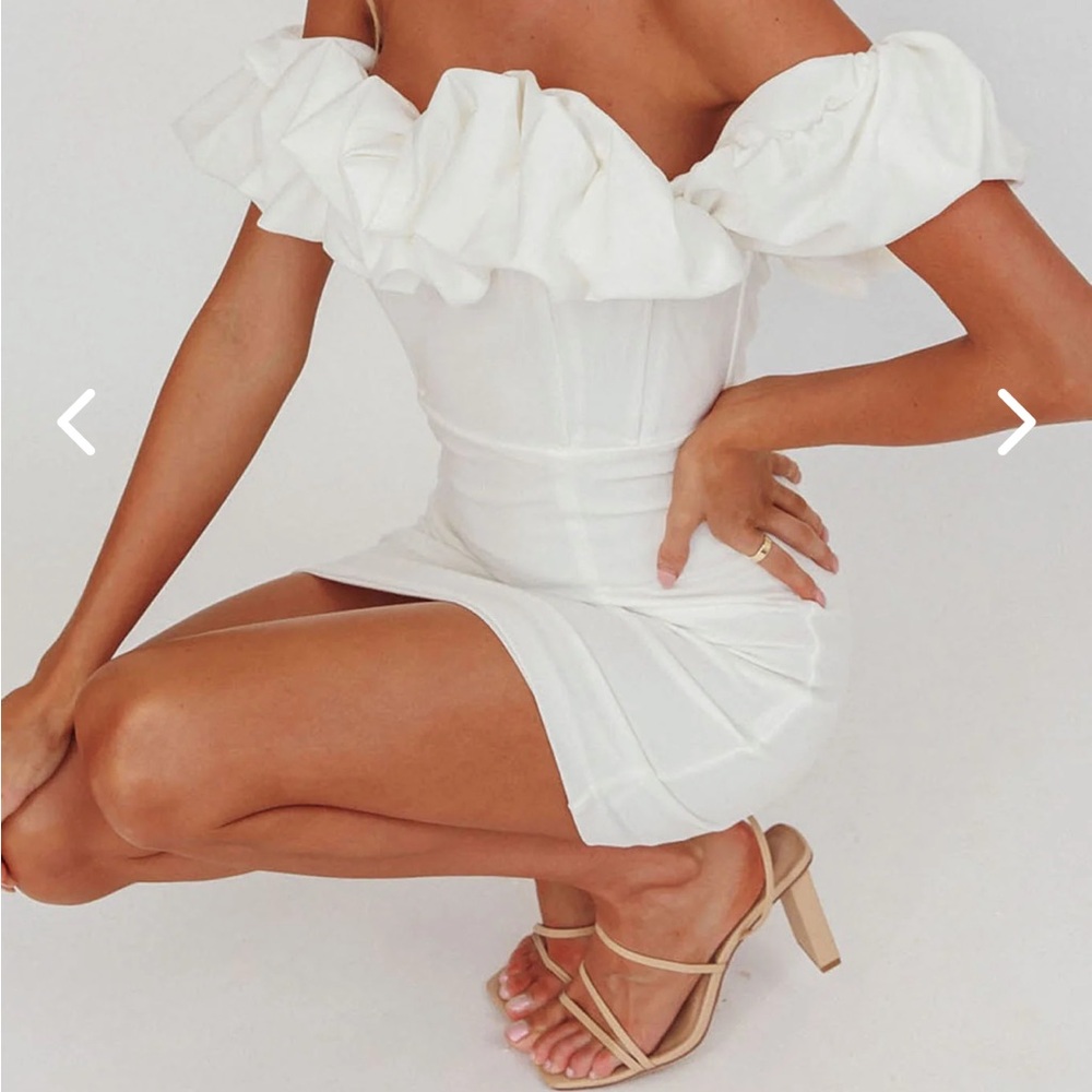 Elegant White Off-Shoulder Dress